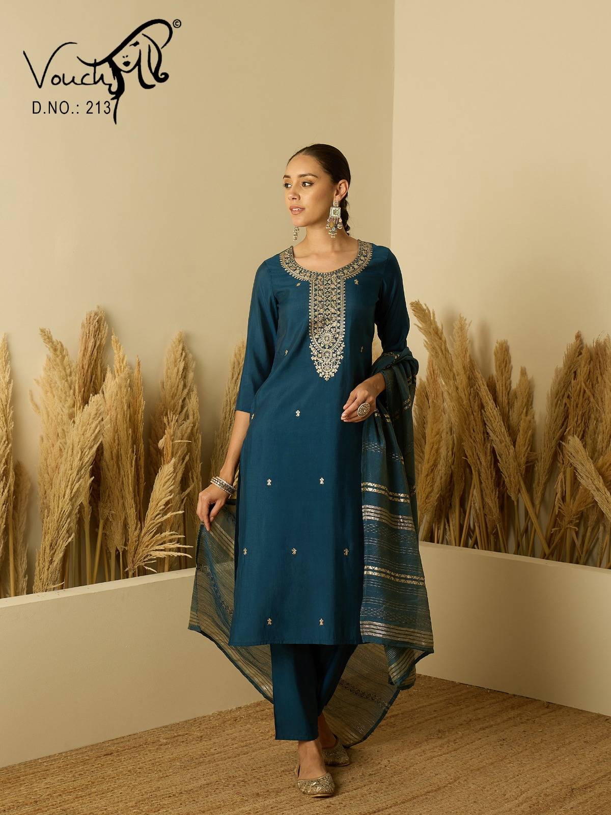 Roman silk BY VOUCH 213 to 254 series Stylish Fancy Colorful party weat dresses At Wholesale Price